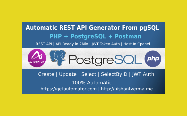 php rest api generator from postgreSQL